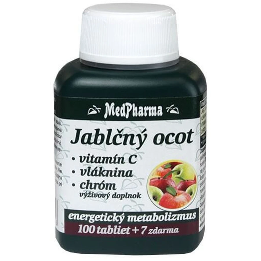 MedPharma Apfelessig + Vitamin C + Ballaststoffe + Chrom 107 Tabletten
