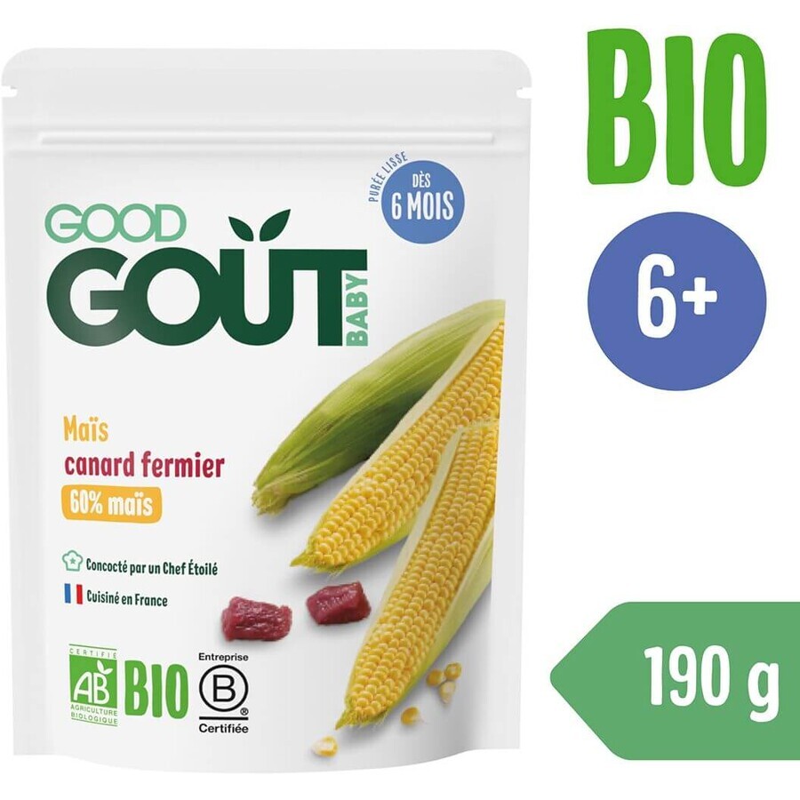 Good Goût Good Goût Maíz ecológico con carne de pato 190 g