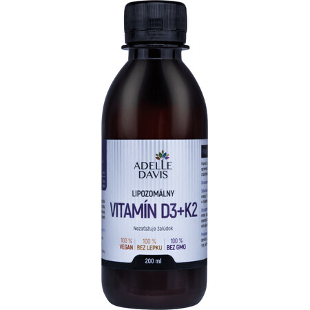 Adelle Davis Vitamina D3+K2 lipozomală 200 ml