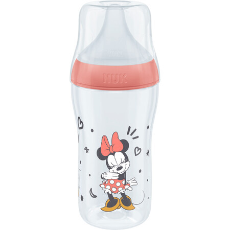 Nuk Perfect Match Disney Flasche mit Temperaturkontrolle, rot 260 ml