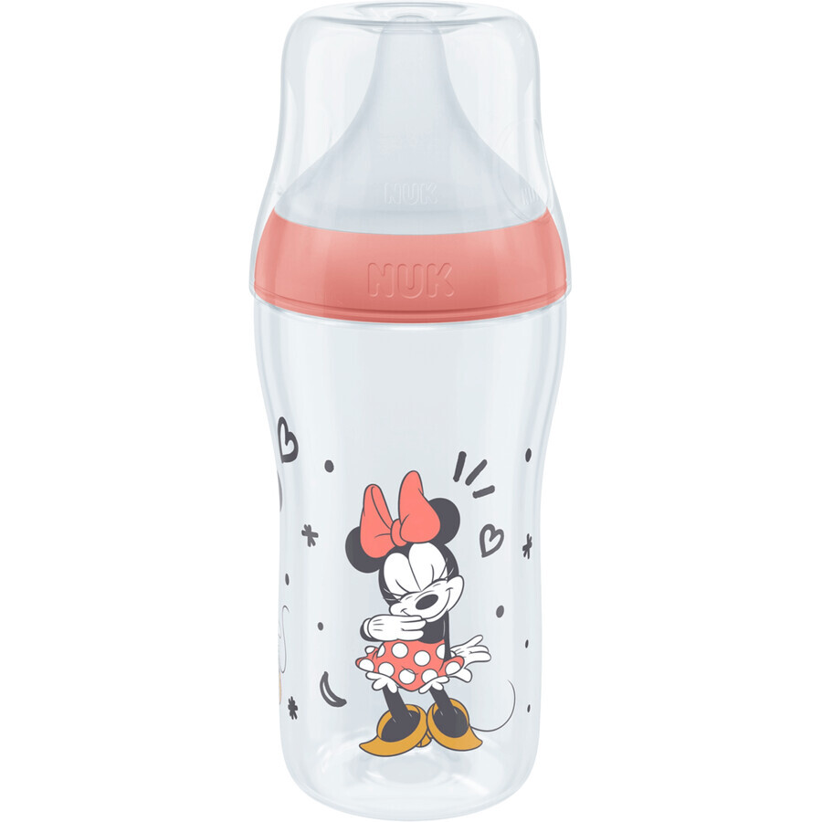 Nuk Perfect Match Disney Flasche mit Temperaturkontrolle, rot 260 ml