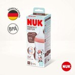 Nuk Perfect Match Disney Flasche mit Temperaturkontrolle, rot 260 ml