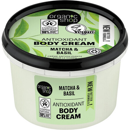 Organic Shop Crema corpo antiossidante al Matcha e Basilico 250 ml