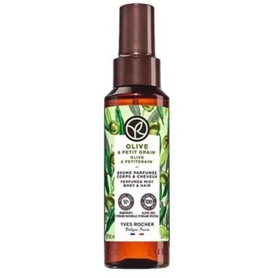 Yves Rocher Olive & petit grain spray profumato per corpo e capelli 100 ml