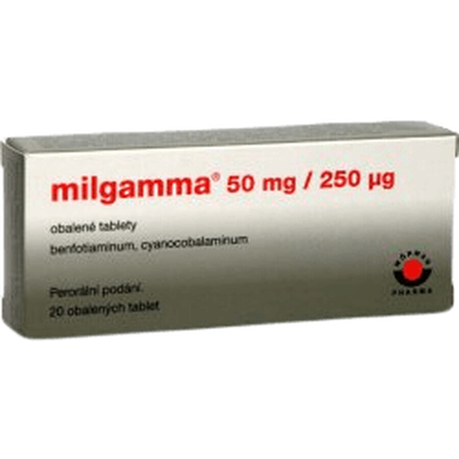 Milgamma 50mg/250µg, 20 tabletten