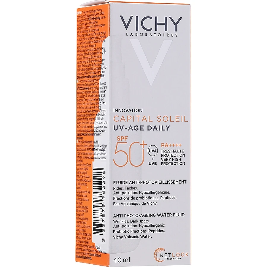 Fluid cu protecție solară SPF 50+ pentru față Capital Soleil, 40 ml, Vichy