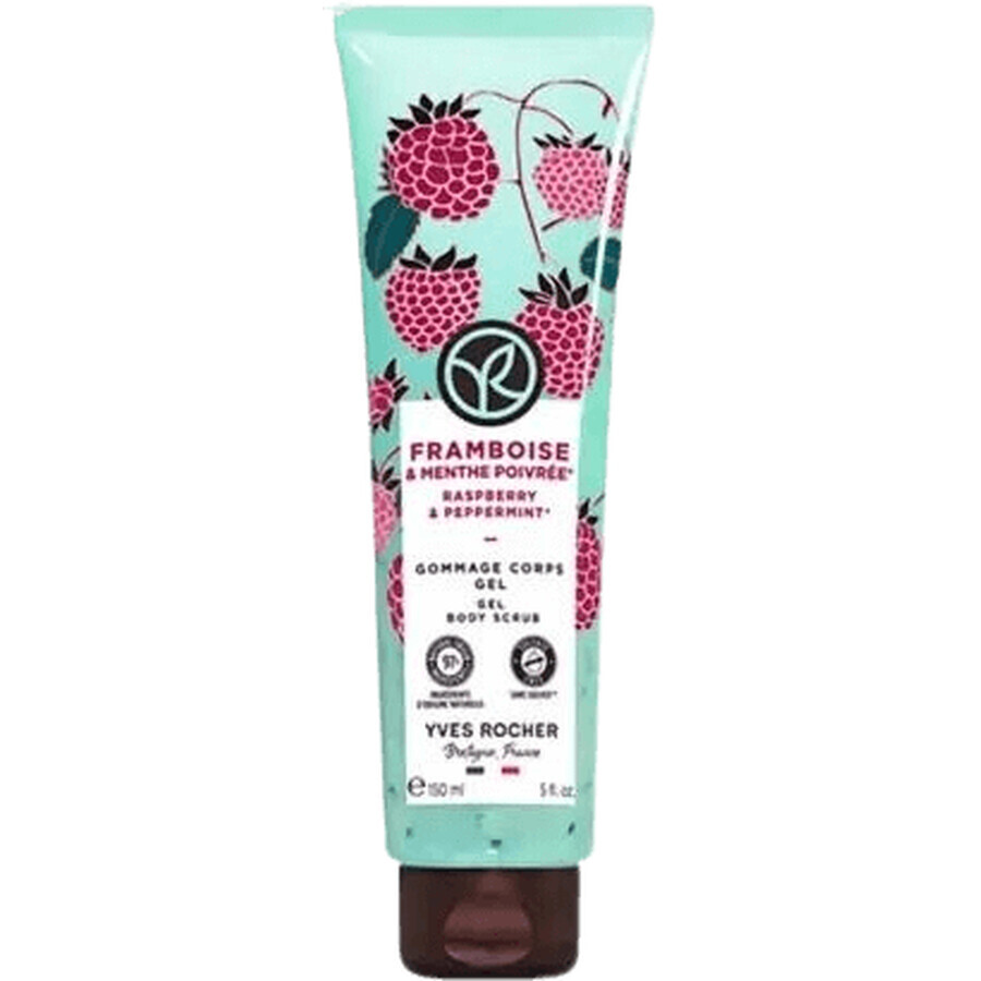 Yves Rocher Exfoliërende Lichaamscrème met Framboos en Munt 150 ml