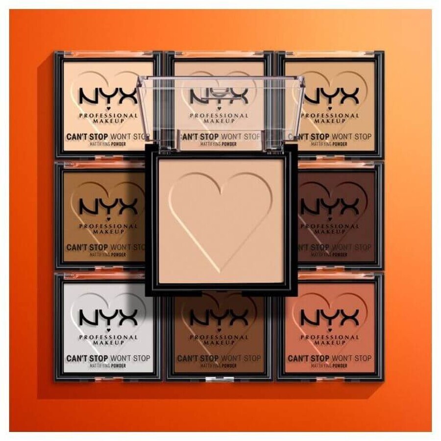 Polvos compactos matificantes NYX Professional Makeup Can't Stop Won't Stop - 05 Dorado 6 g