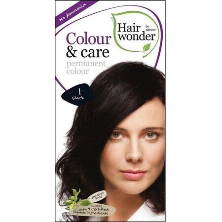 Haarwonder Langhoudende natuurlijke kleur zwart 100 ml