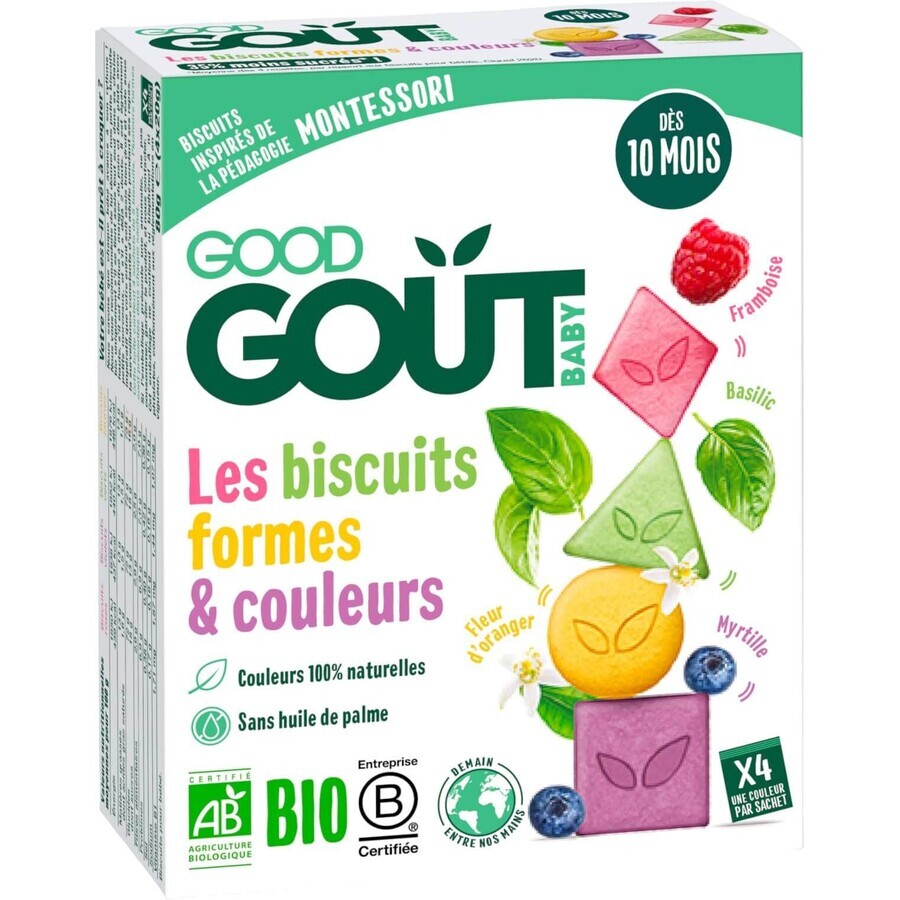 Galletas ecológicas Good Goût de colores y formas 80 g