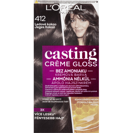 L'Oréal Paris Haarkleuring Crème Gloss 412 Cacao ijs