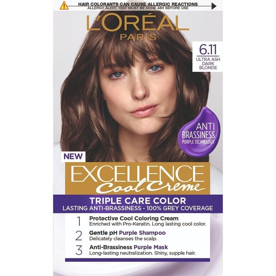 L'Oréal Paris Excellence Cool Creme Permanente Kleur 6.11 Ultra asblond donker