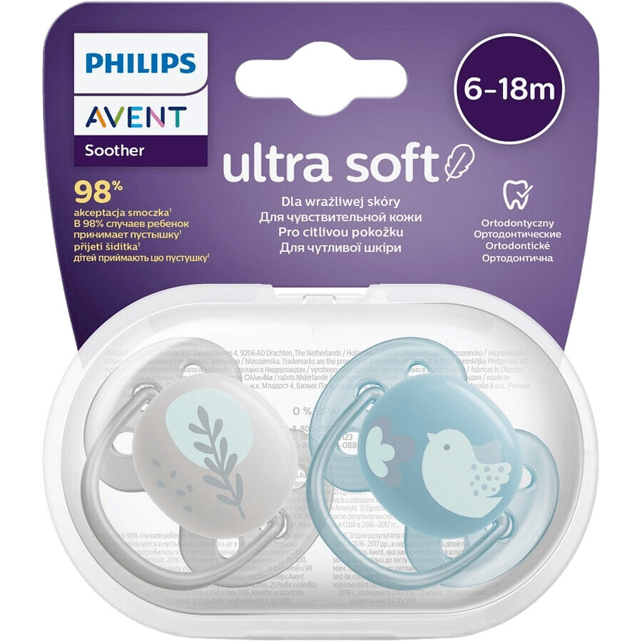 Philips Avent Ultrasoft Premium Succhietto per animali domestici 6-18m 2 pz.