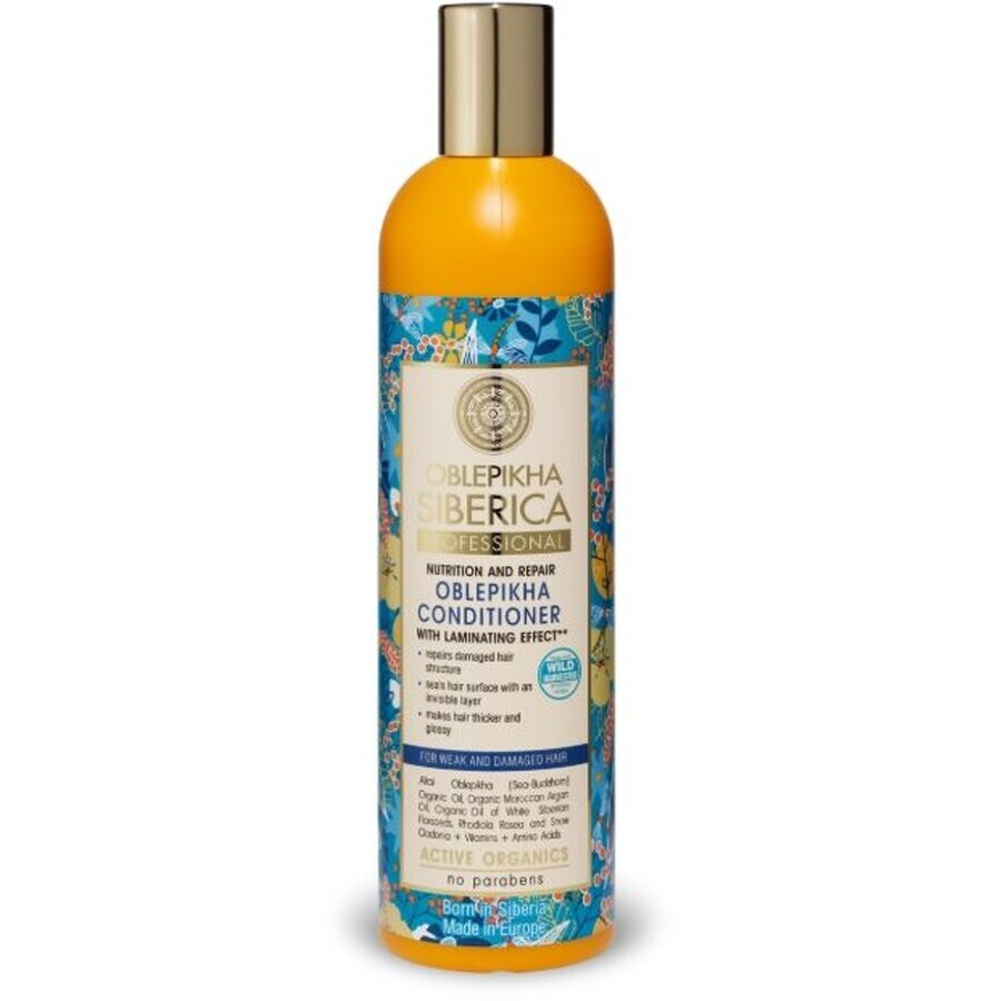 Conditionneur pour cheveux normaux et gras Natura Siberica Sea Buckthorn - Hydratant et rénovateur 400 ml