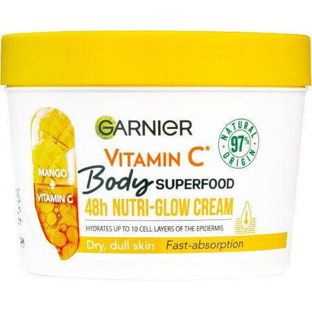 Garnier Body Food Glow Cream Mango + Vitamine C, 380 ml