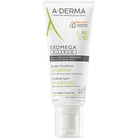 A-Derma Exomega Allergo Balsam emolient pentru pielea uscată predispusă la atopie - produse cosmetice sterile 200 ml