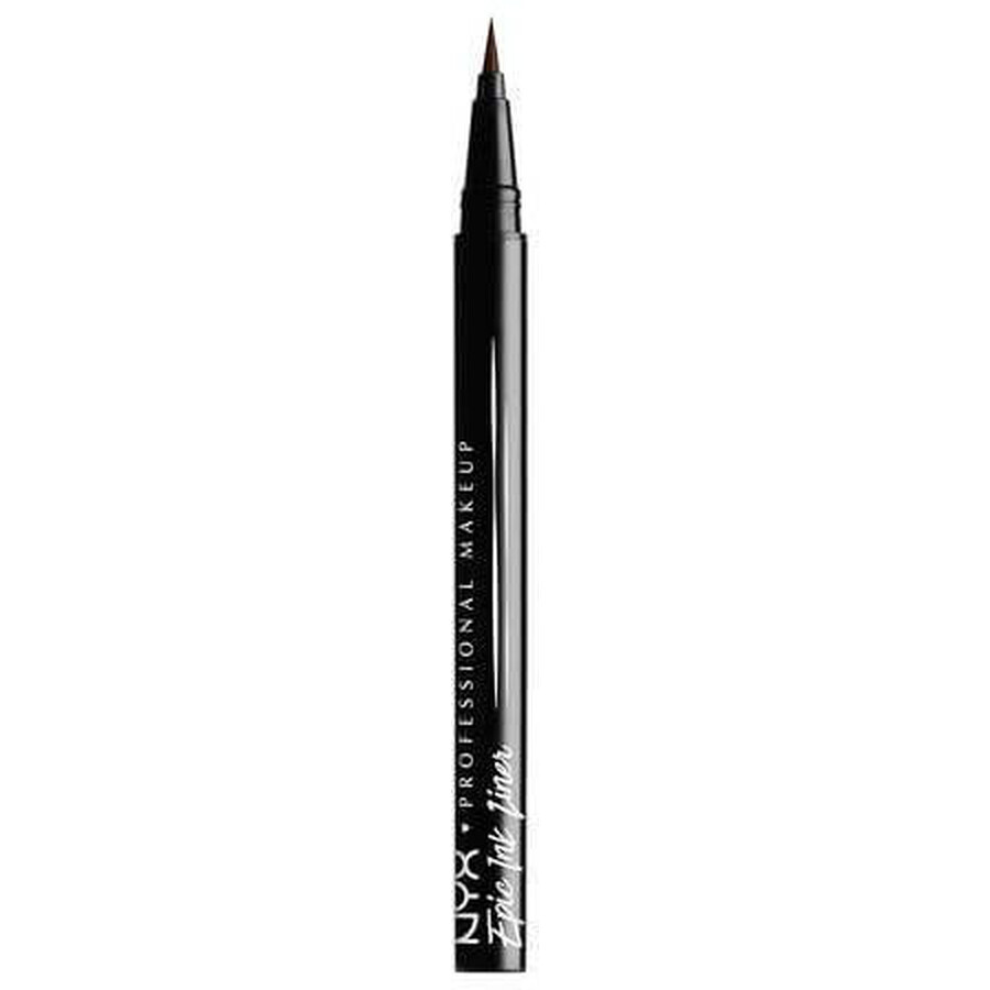 NYX Professional Makeup Epic Ink Liner - Delineador de ojos, 02 Marrón 1 ml