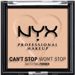 NYX Professional Makeup Can't Stop Won't Stop Mattifying Powder Kompaktpuder - Farbton 03 Light Medium 6 g