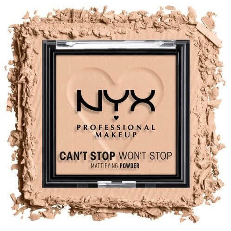 NYX Professional Makeup Can't Stop Won't Stop Mattifying Powder Kompaktpuder - Farbton 03 Light Medium 6 g