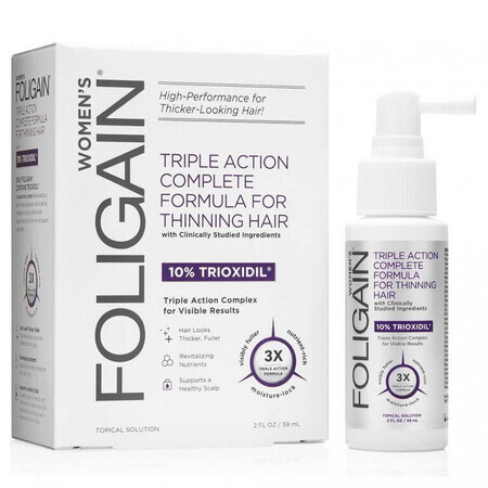 Foligain Siero anticaduta per capelli a tripla azione con Trioxynil al 10% per donna 59 ml