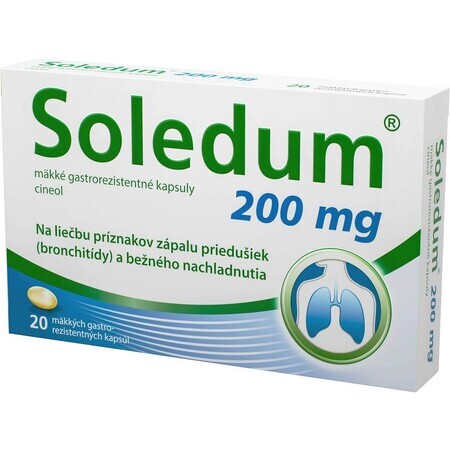 Soledum 200mg soft gastro-resistant 20 capsules