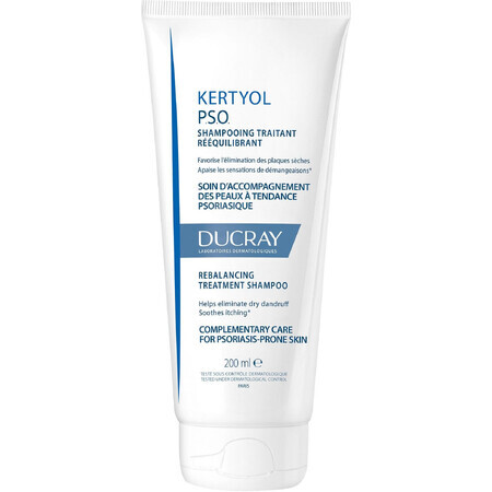 Ducray Kertyol PSO Shampooing traitant qui rétablit l'équilibre du cuir chevelu en cas de psoriasis 200 ml