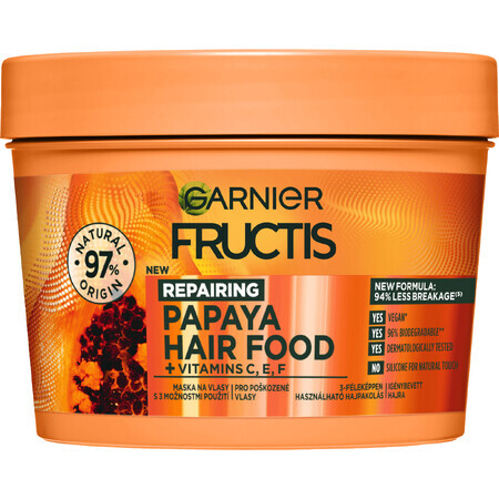 Garnier Fructis Hair Food Maschera per capelli alla papaya, 400 ml