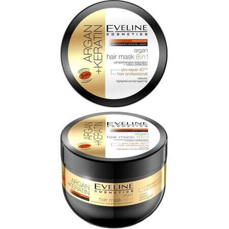 Eveline Cosmetics Argan + Keratin - Masque capillaire 8in1 300 ml