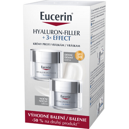 Eucerin Hyaulor-Filler + 3x Effect Crema de Día FPS 30 + Crema de Noche 2 x 50 ml