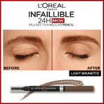 L'Oréal Paris Infaillible Brows 24H Filling Triangular Pencil 05 Light Brunette Eyebrow Pencil