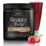 Beauty Help Formule Collagène Ultra-Complexe 9-en-1, Saveur Fraise, 300 g, Zenyth