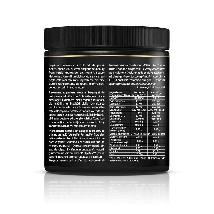 Beauty Help Ultra-Complex 9-in-1 Collageenformule met Aardbeiensmaak, 300 g, Zenyth