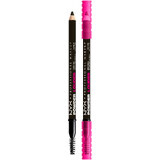 NYX Professional Makeup Powder Louder Brow Pencil Lápiz de cejas, negro