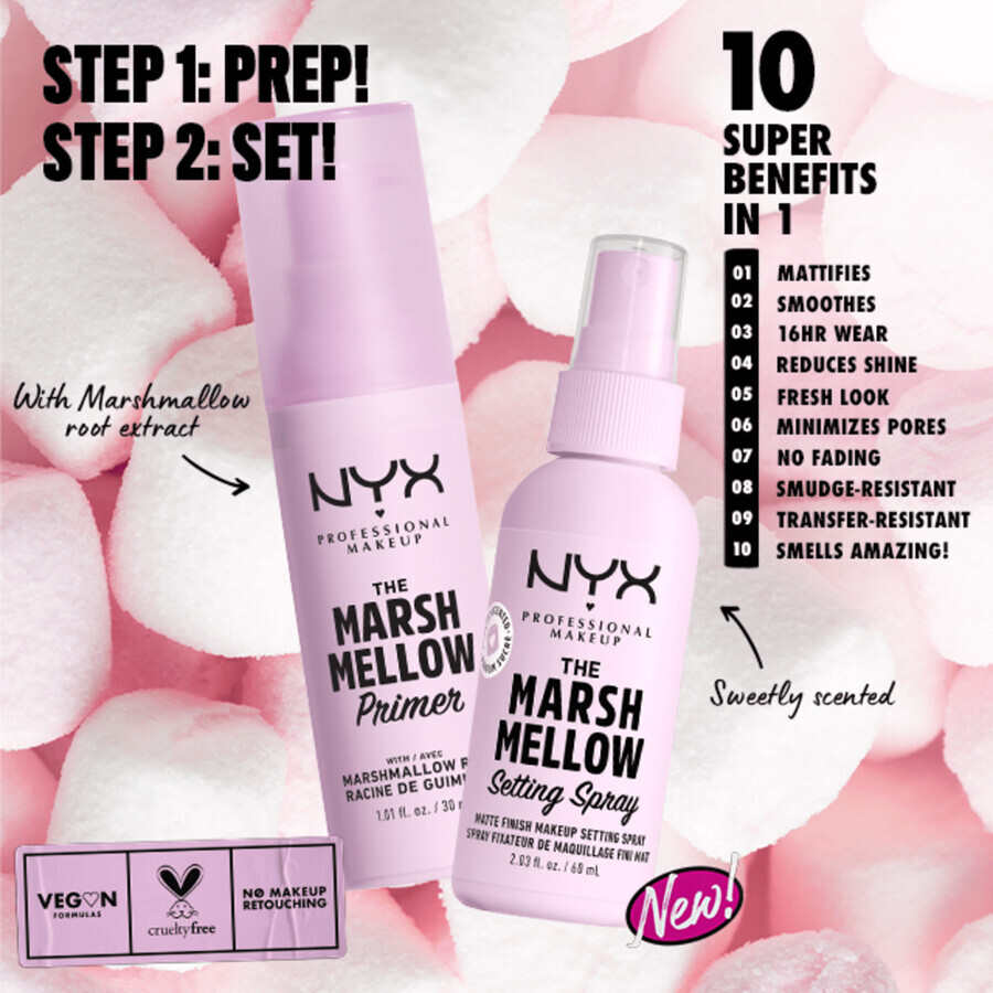 NYX Professional Makeup Laca de Fijación Marshmellow Fijación 05 60 ml