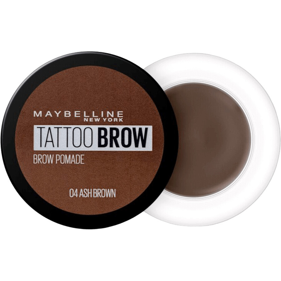 Maybelline New York Tatoo Brow Gel Wenkbrauw Pomade 04 Ash Brown 4 g