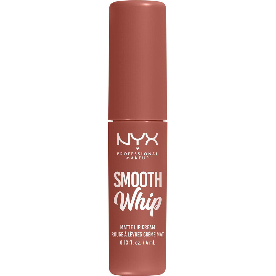 NYX Professional Makeup Smooth Whip Smooth Whip Matte Lip Cream 04 Barra de labios líquida mate Teddy Fluff, 4 ml