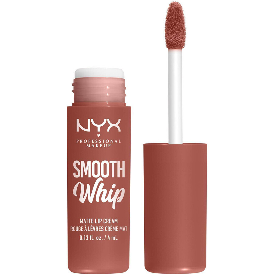 NYX Professional Makeup Smooth Whip Smooth Whip Matte Lip Cream 04 Barra de labios líquida mate Teddy Fluff, 4 ml