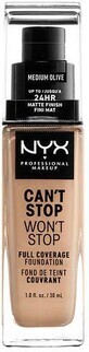 NYX Professionele Make-up NYX Professionele Make-up Can&#39;t Stop Won&#39;t Stop 24-Hour Make-up met hoge dekking - 09 Olijf Medium 30ml