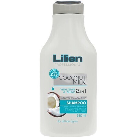 Lilien shampoo voor alle haartypes 2in1 Kokosmelk 350 ml