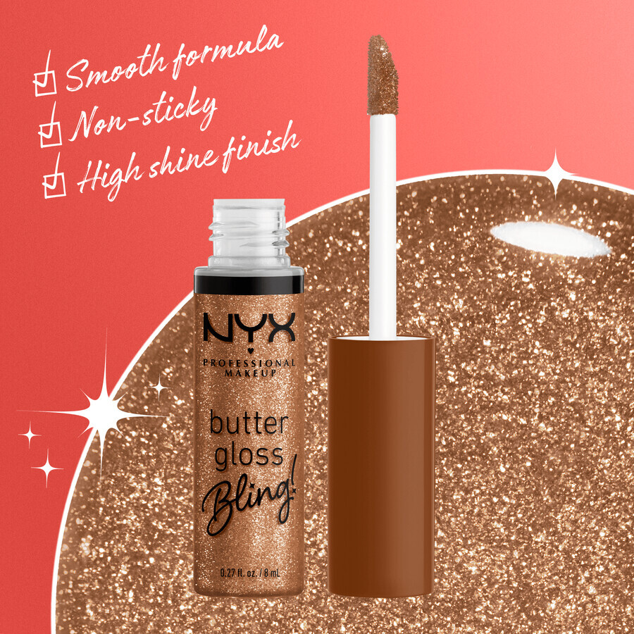 NYX Professional Makeup Butter Butter Lip Gloss lucidalabbra bling 04 Pay Me in Gold