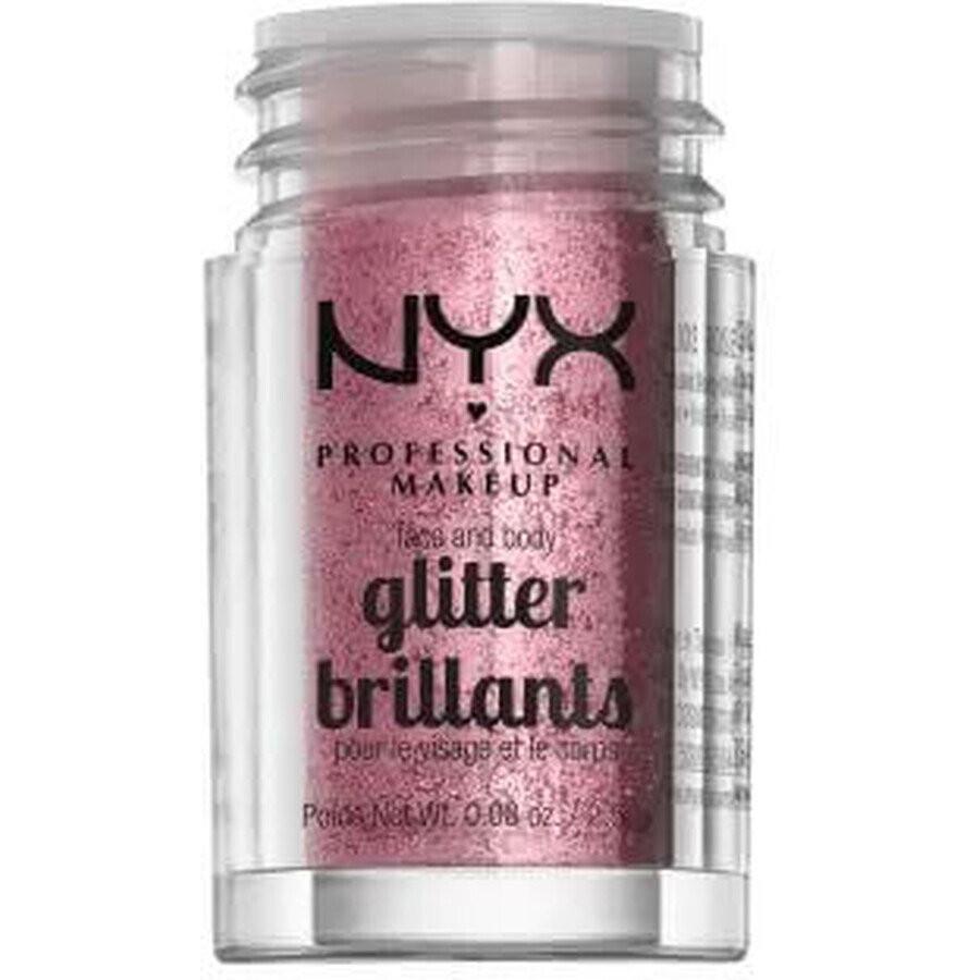 NYX Trucco Professionale Viso e Corpo Glitter - Rosa 2,5 g