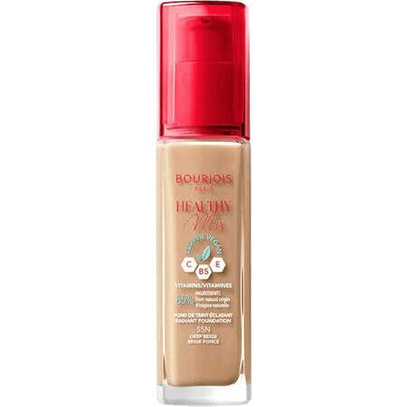 Bourjois Paris Healthy Mix Brightening Brightening Moisturising Make-up 24h, 55N Deep Beige 30 ml