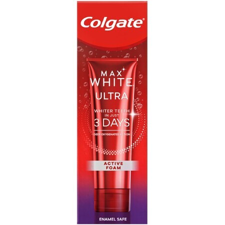 Colgate Max White Ultra Active Foam, pastă de dinți de albire 50 ml