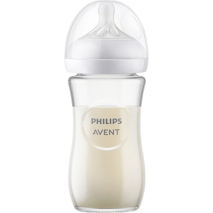 Philips Avent Natural Response Glass feeding bottle 240 ml, 1m+