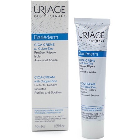 Crema regeneradora Uriage (Bariederm Cica Crème) 40 ml