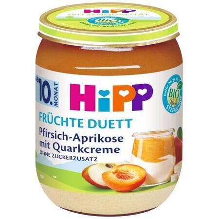 HiPP Organic Fruit Duet Peach and Blueberry with Cream Cheese 160 g