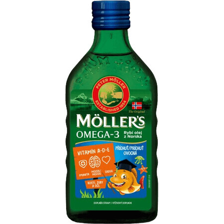 Mollers Omega 3 aceite de pescado con sabor a fruta 250 ml