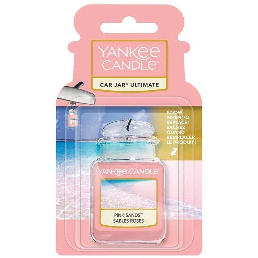 Yankee Candle etichetă gel pentru mașină Pink Sands 24 g