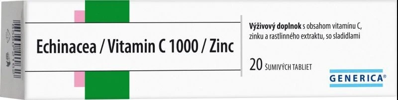 Generica Echinacea/Vitamine C 1000/Zink 20 bruistabletten
