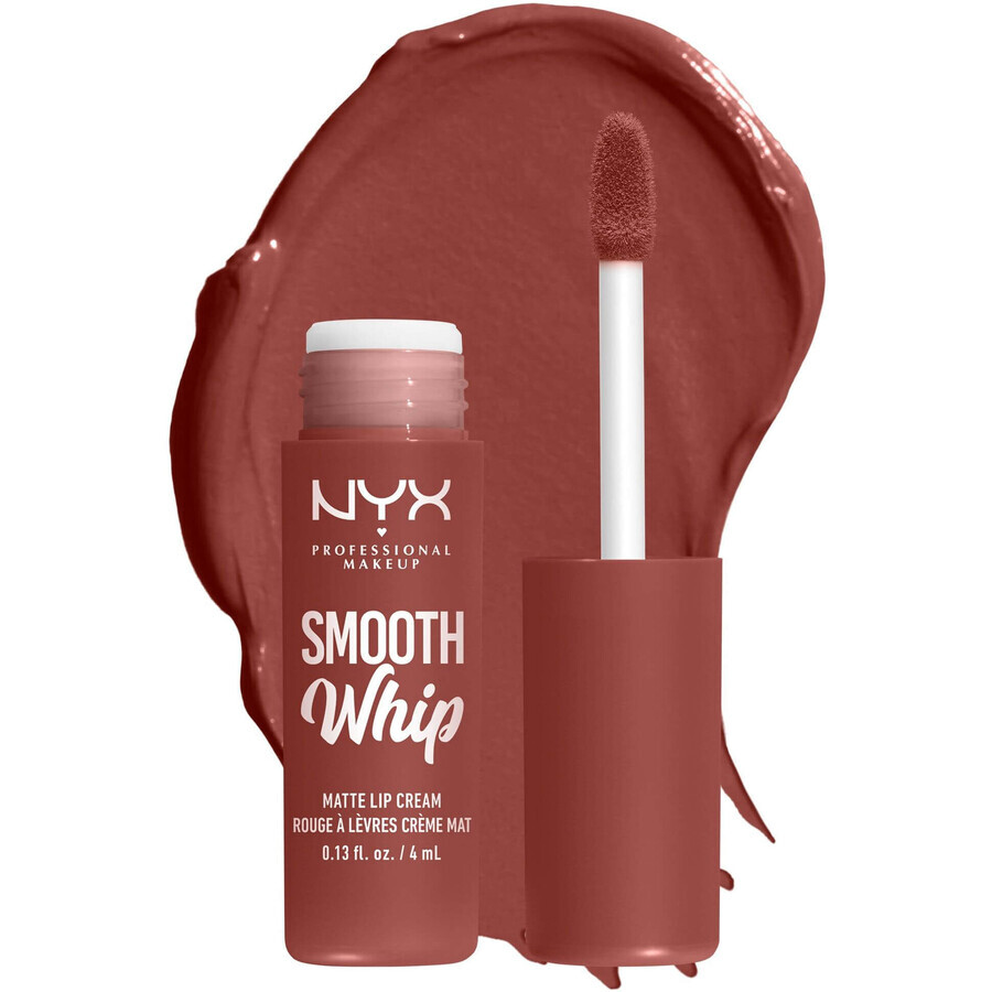 NYX Professional Makeup Smooth Whip Smooth Whip Matte Lip Cream 03 Late Foam Matte Liquid Lipstick, 4 ml